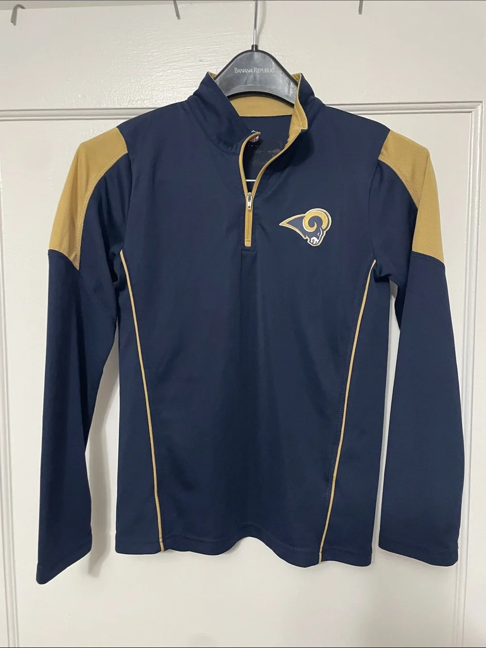 NFL Navy and Yellow Kids Quarter-Zip Hoodie